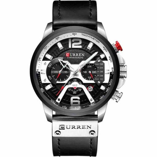 Curren Chronograph Works ( Black Strap )