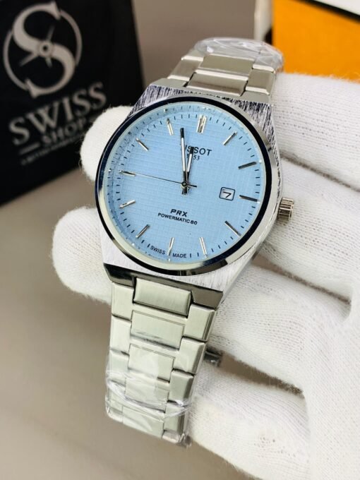 PRX Ice Blue Dial Silver Chain Watch