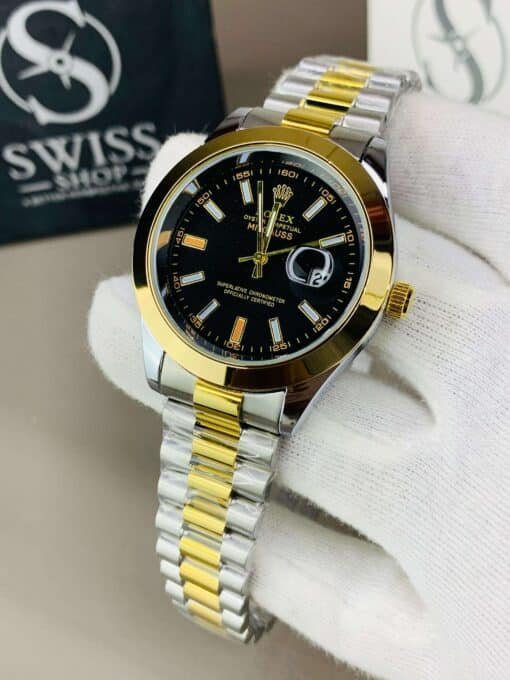 Milgauss Black Dial With Silver And Golden Chain