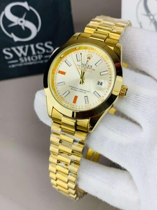 Milgauss Golden Dial With Golden Chain