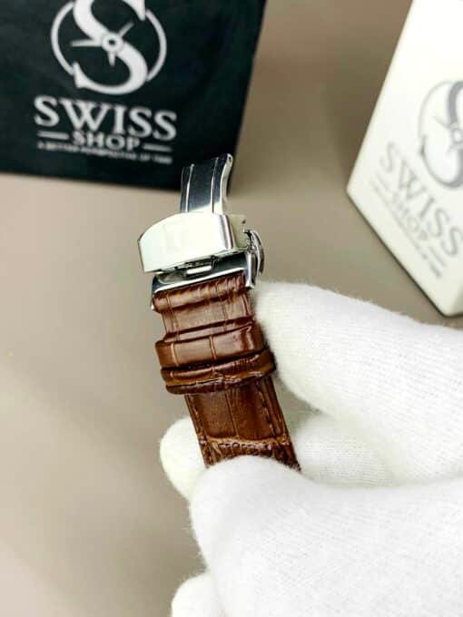 Silver Chrnograph Working With Brown Leather Strap - Image 4